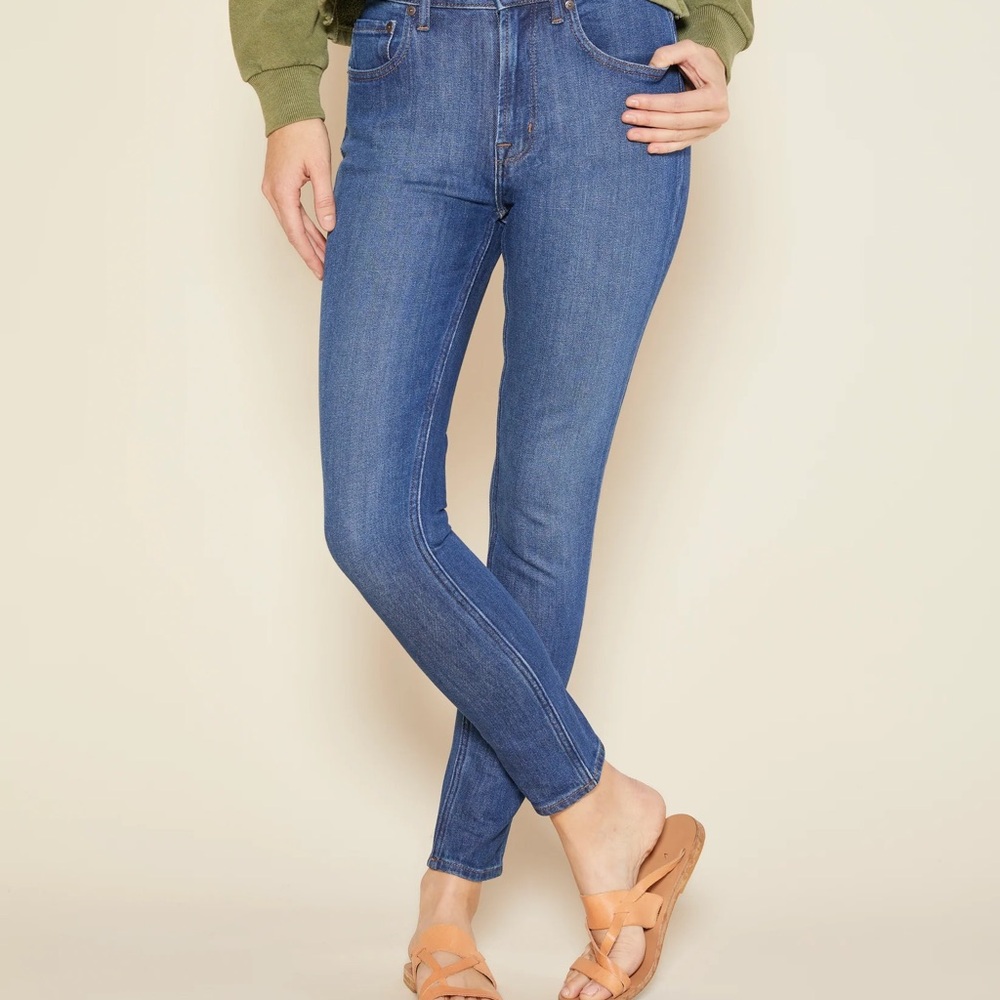 Outerknown S.E.A. JEANS Strand High Rise Skinny Size 25 Organic Cotton Indigo